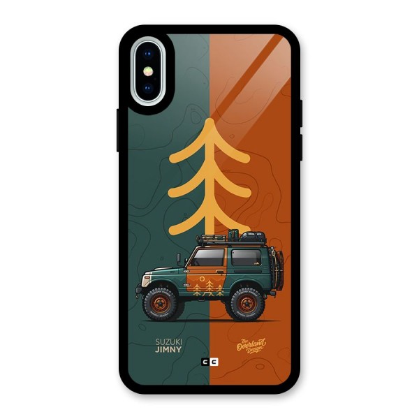 Amazing Defence Car Glass Back Case for iPhone XS