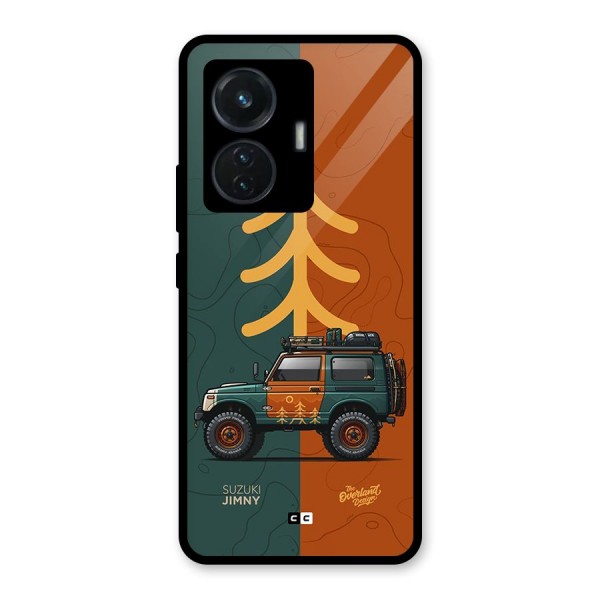 Amazing Defence Car Glass Back Case for iQOO Z6 44W