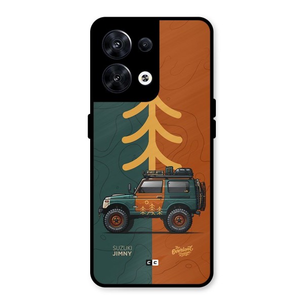 Amazing Defence Car Metal Back Case for Oppo Reno8 5G