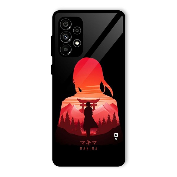 Amazing Makima Glass Back Case for Galaxy A73 5G