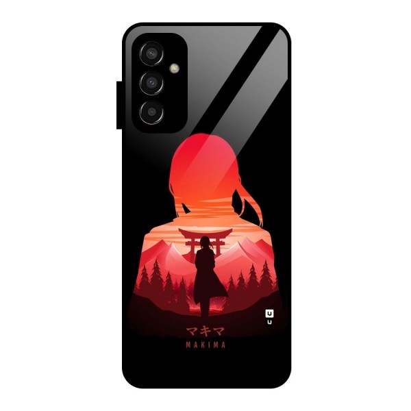 Amazing Makima Glass Back Case for Galaxy F13