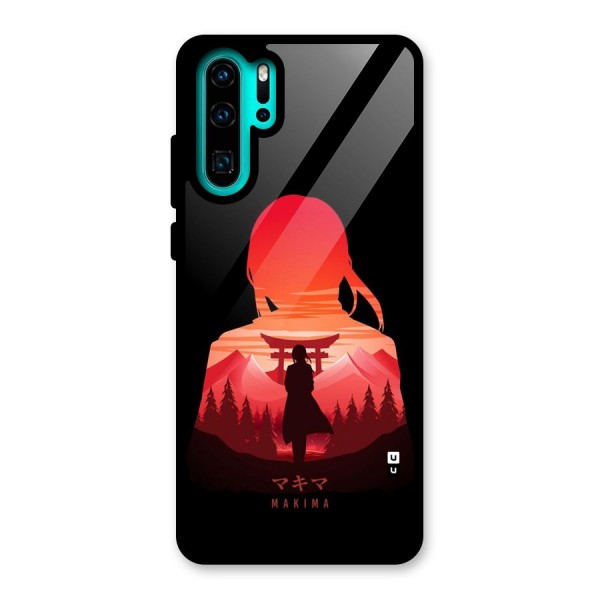 Amazing Makima Glass Back Case for Huawei P30 Pro