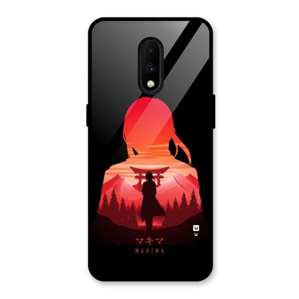 Amazing Makima Glass Back Case for OnePlus 7
