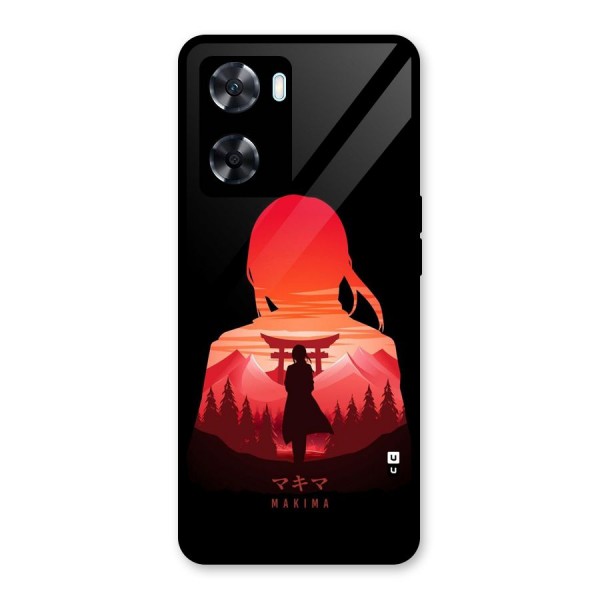 Amazing Makima Glass Back Case for Oppo A77