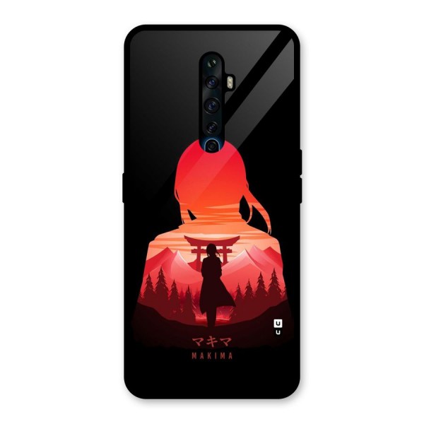 Amazing Makima Glass Back Case for Oppo Reno2 F