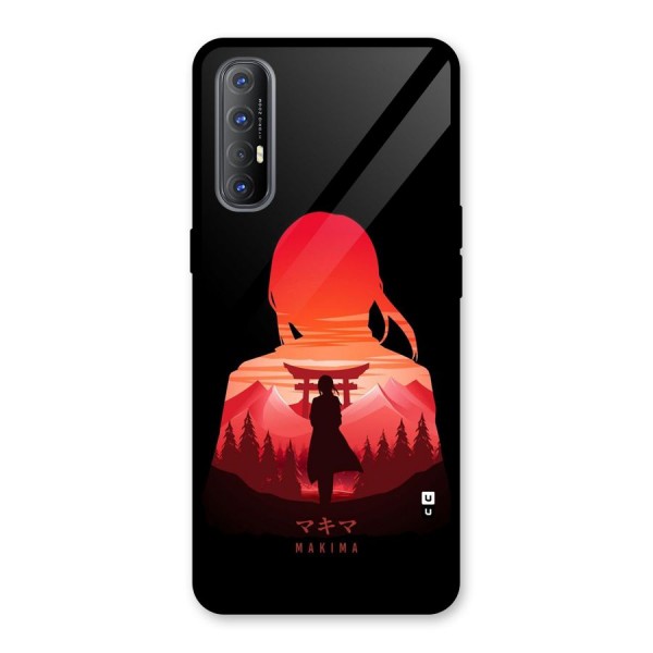 Amazing Makima Glass Back Case for Oppo Reno3 Pro