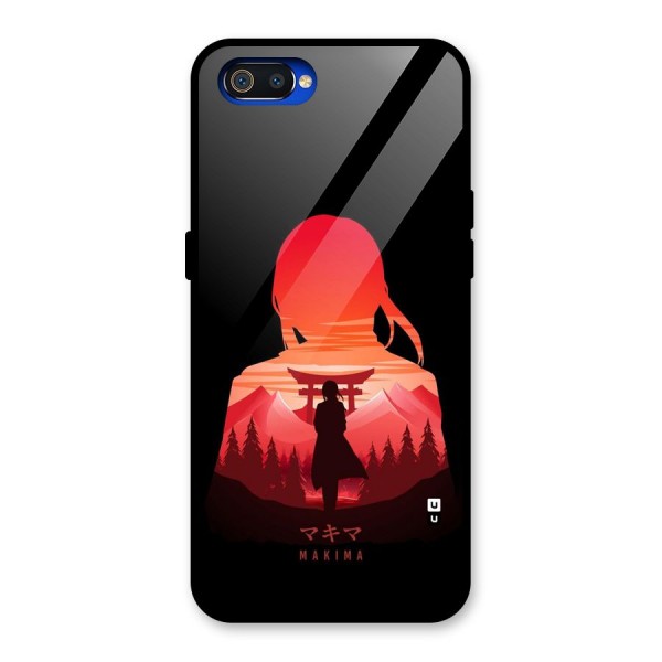 Amazing Makima Glass Back Case for Realme C2