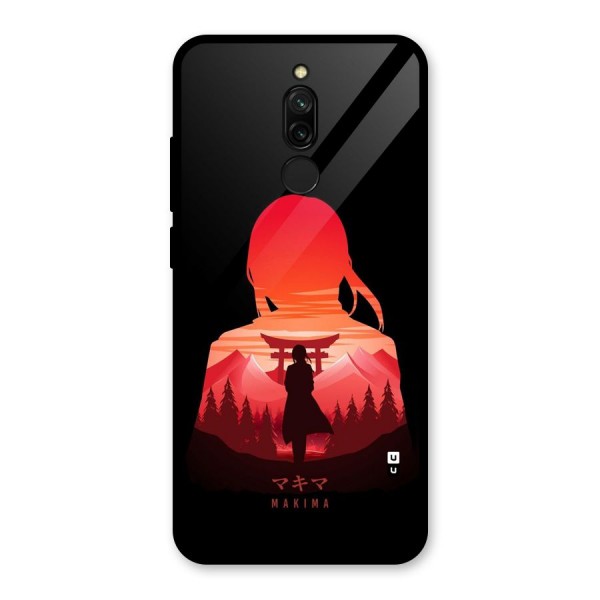 Amazing Makima Glass Back Case for Redmi 8