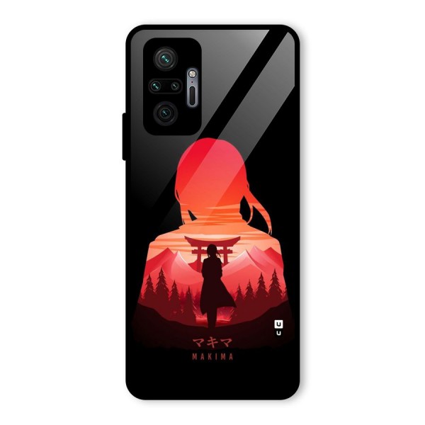 Amazing Makima Glass Back Case for Redmi Note 10 Pro Max