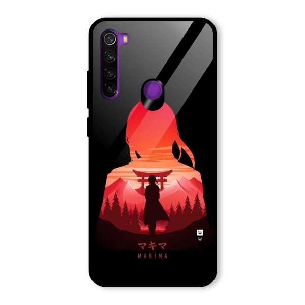 Amazing Makima Glass Back Case for Redmi Note 8