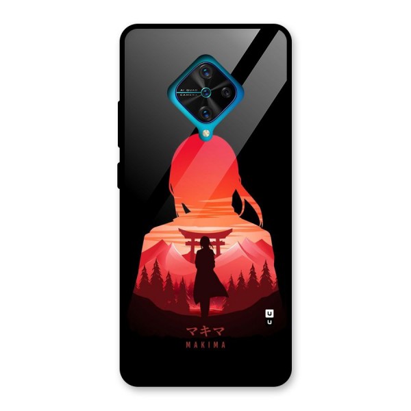 Amazing Makima Glass Back Case for Vivo S1 Pro