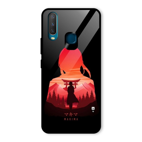 Amazing Makima Glass Back Case for Vivo Y12