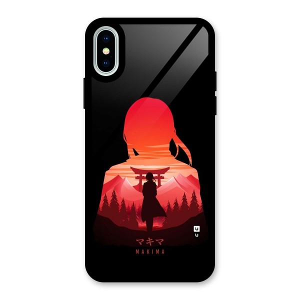 Amazing Makima Glass Back Case for iPhone X