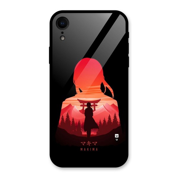 Amazing Makima Glass Back Case for iPhone XR