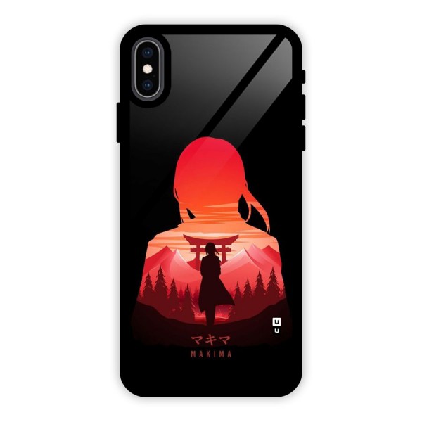 Amazing Makima Glass Back Case for iPhone XS Max