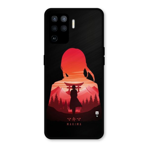 Amazing Makima Metal Back Case for Oppo F19 Pro