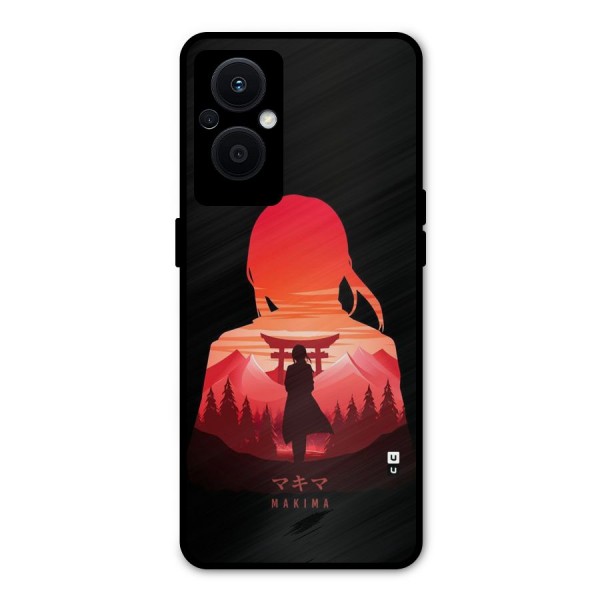Amazing Makima Metal Back Case for Oppo F21s Pro 5G
