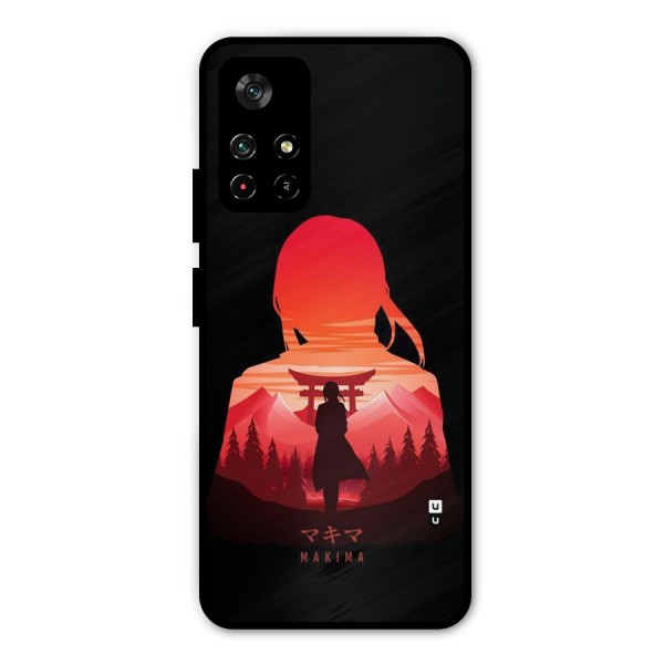 Amazing Makima Metal Back Case for Poco M4 Pro 5G