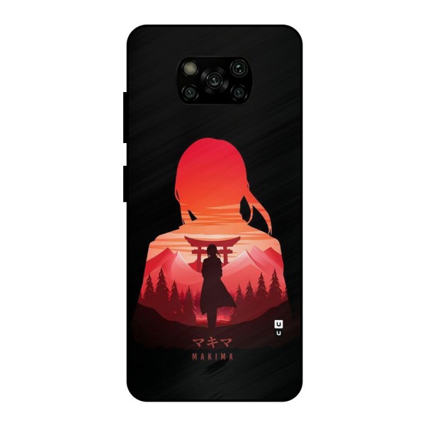 Amazing Makima Metal Back Case for Poco X3