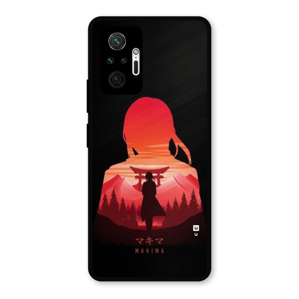 Amazing Makima Metal Back Case for Redmi Note 10 Pro
