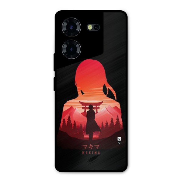 Amazing Makima Metal Back Case for Tecno Pova 5 Pro 5G