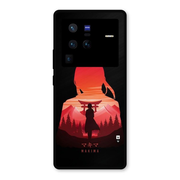 Amazing Makima Metal Back Case for Vivo X80 Pro