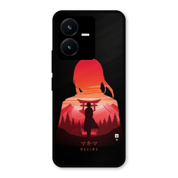 Amazing Makima Metal Back Case for Vivo Y22