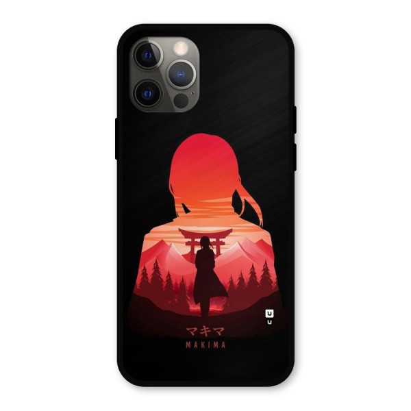 Amazing Makima Metal Back Case for iPhone 12 Pro