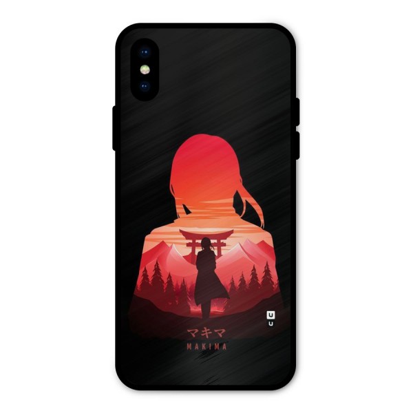 Amazing Makima Metal Back Case for iPhone XS