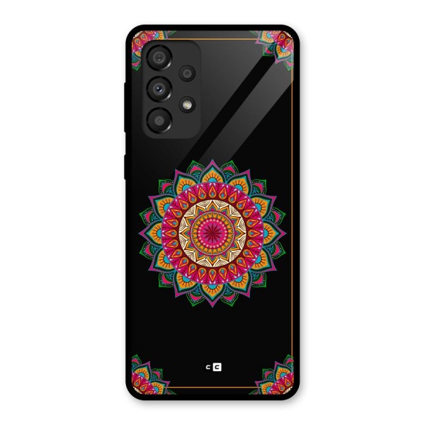 Amazing Mandala Art Glass Back Case for Galaxy A33 5G