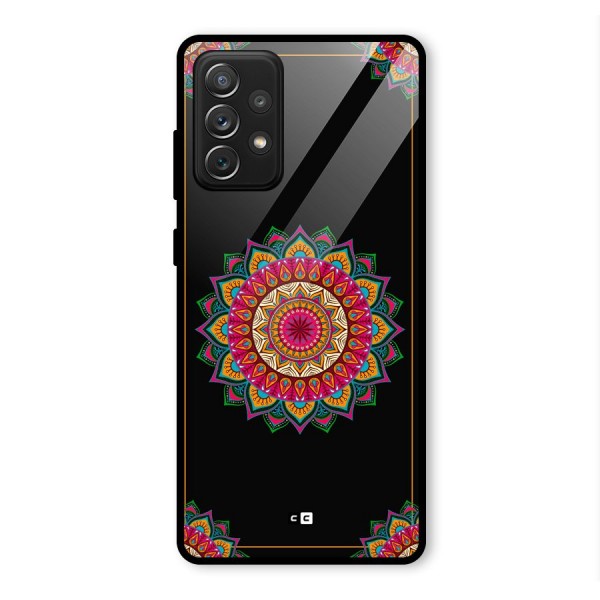 Amazing Mandala Art Glass Back Case for Galaxy A72