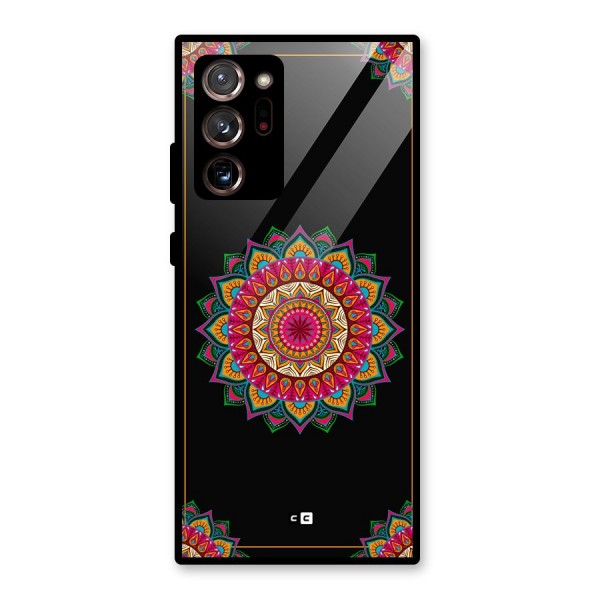 Amazing Mandala Art Glass Back Case for Galaxy Note 20 Ultra 5G