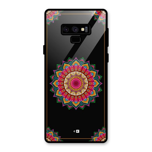 Amazing Mandala Art Glass Back Case for Galaxy Note 9