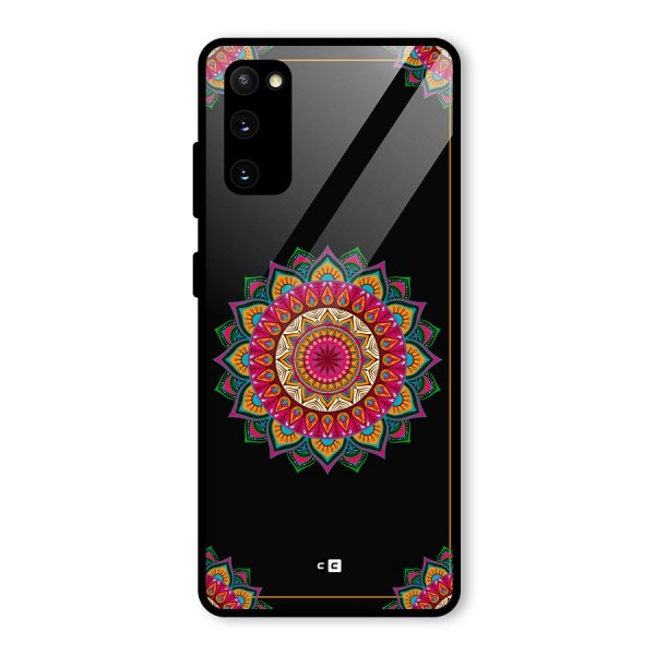 Amazing Mandala Art Glass Back Case for Galaxy S20 FE 5G