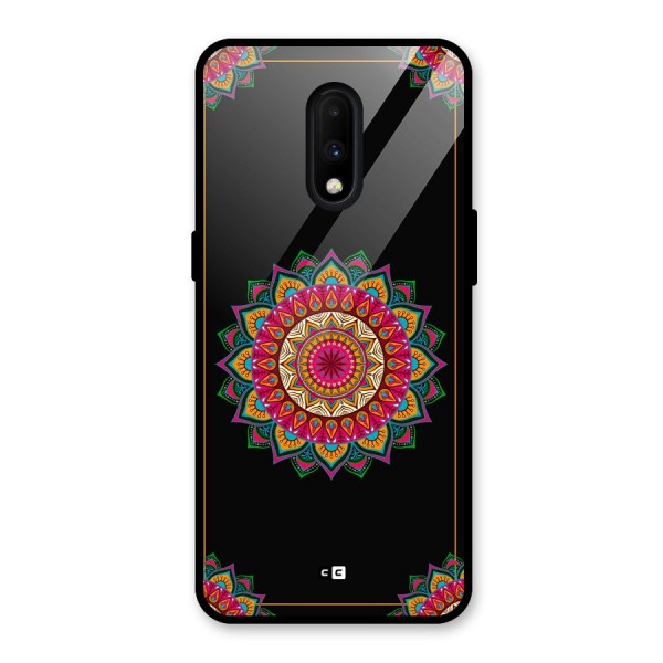 Amazing Mandala Art Glass Back Case for OnePlus 7