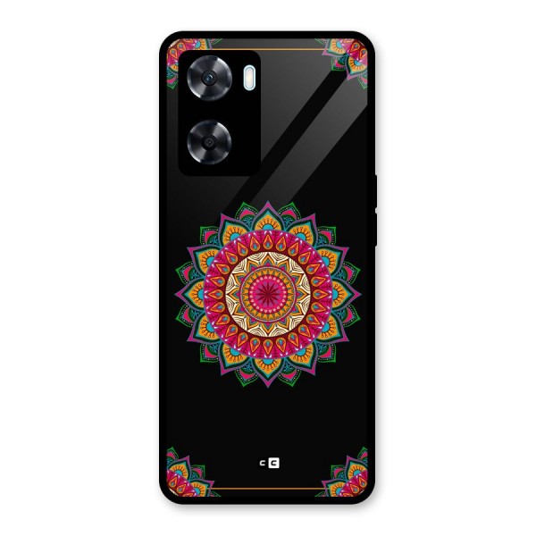 Amazing Mandala Art Glass Back Case for Oppo A77