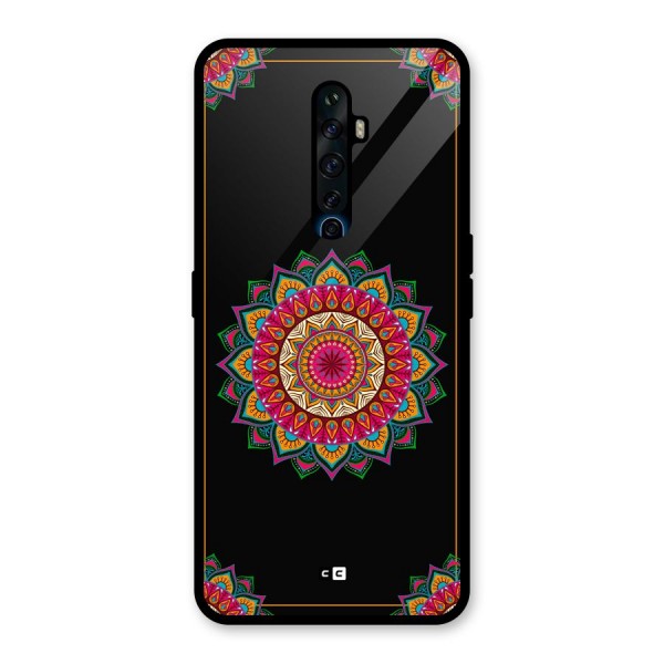 Amazing Mandala Art Glass Back Case for Oppo Reno2 F