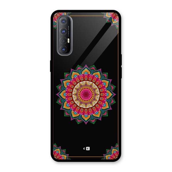 Amazing Mandala Art Glass Back Case for Oppo Reno3 Pro