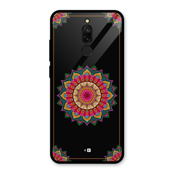 Amazing Mandala Art Glass Back Case for Redmi 8