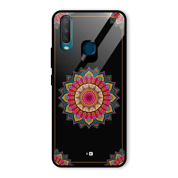 Amazing Mandala Art Glass Back Case for Vivo Y12