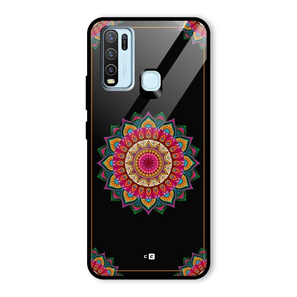 Amazing Mandala Art Glass Back Case for Vivo Y30