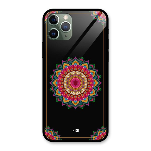 Amazing Mandala Art Glass Back Case for iPhone 11 Pro