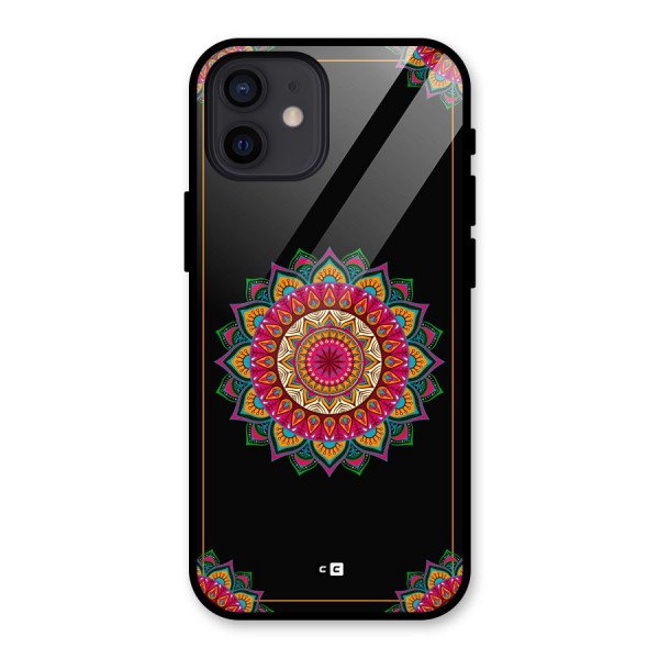 Amazing Mandala Art Glass Back Case for iPhone 12