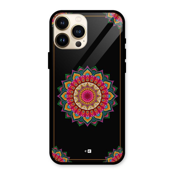 Amazing Mandala Art Glass Back Case for iPhone 13 Pro Max