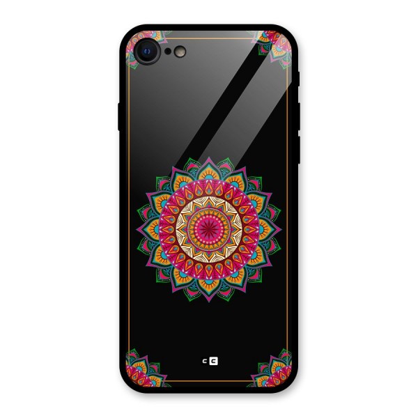 Amazing Mandala Art Glass Back Case for iPhone 8