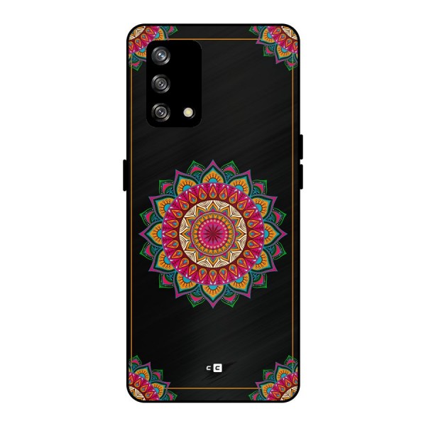 Amazing Mandala Art Metal Back Case for Oppo F19s
