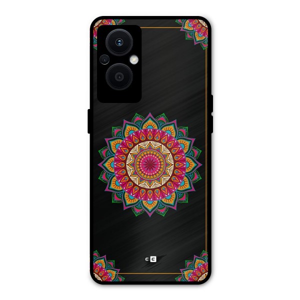 Amazing Mandala Art Metal Back Case for Oppo F21s Pro 5G