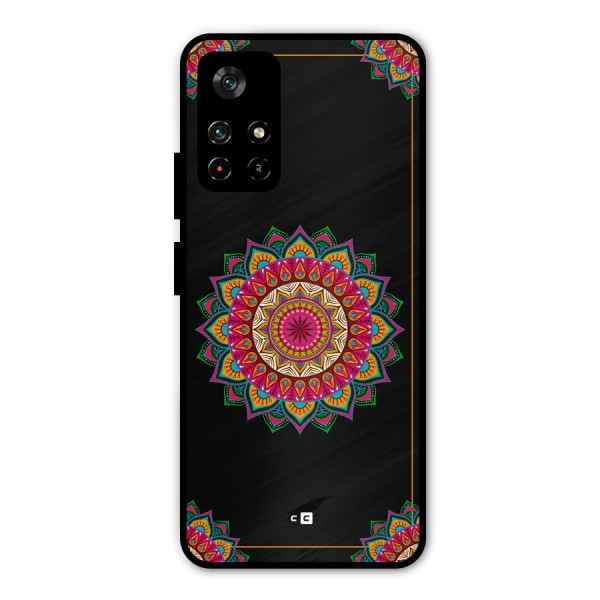 Amazing Mandala Art Metal Back Case for Poco M4 Pro 5G