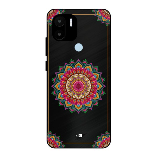 Amazing Mandala Art Metal Back Case for Redmi A1 Plus