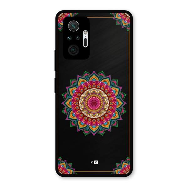 Amazing Mandala Art Metal Back Case for Redmi Note 10 Pro